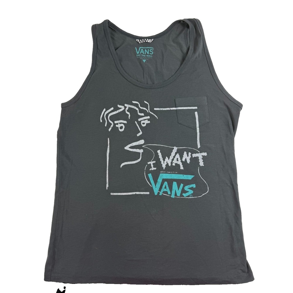 Vans Off The Wall Women's Tank Grey Size Large
